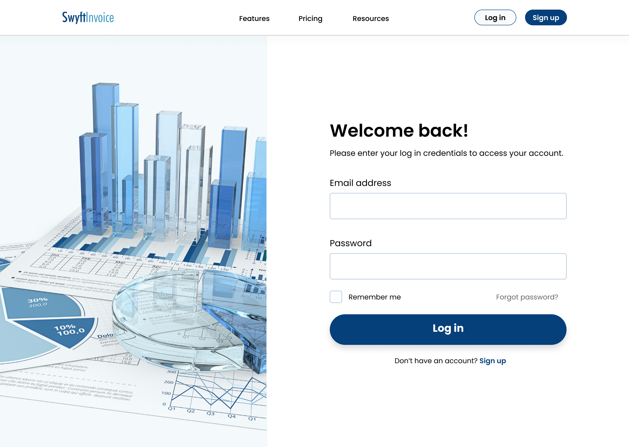 SaaS landing page