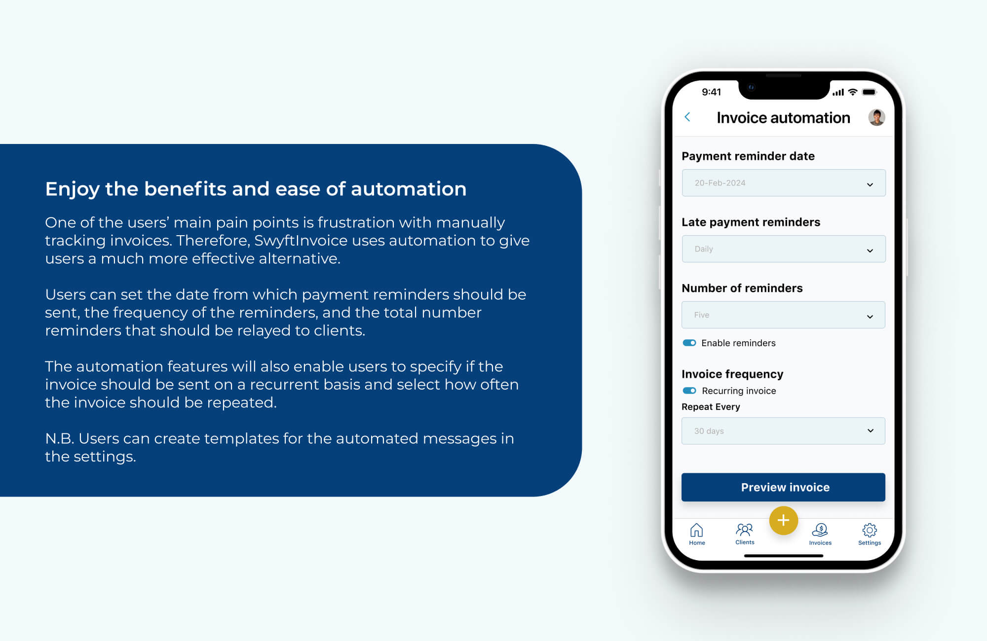 Invoice automation